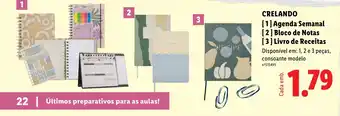 Crelando agenda semanal bloco de notas livro de receitas