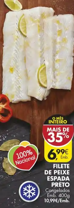 Pingo Doce Filete de Peixe Espada Preto 400g promoção