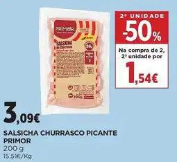 El Corte Inglés Salsicha churrasco picante primor promoção