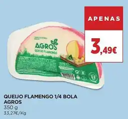 El Corte Inglés Queijo flamengo 1/4 bola agros promoção