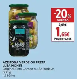 El Corte Inglés azeitona verde ou preta lusa monte promoção