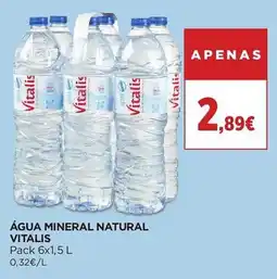 El Corte Inglés Água mineral natural vitalis promoção