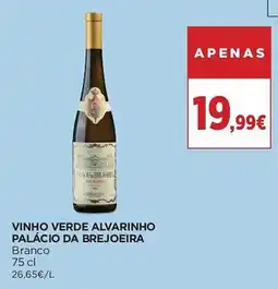 El Corte Inglés vinho verde alvarinho palácio da brejoeira promoção