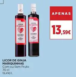 El Corte Inglés Licor de ginja mariquinhas promoção