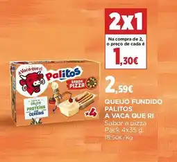El Corte Inglés queijo fundido palitos a vaca que ri sabor a pizza promoção