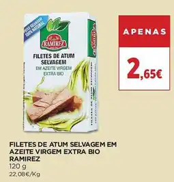 El Corte Inglés filetes de atum selvagem em azeite virgem extra bio ramirez promoção