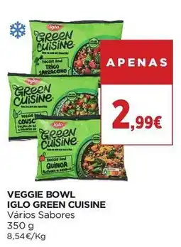 El Corte Inglés veggie bowl iglo green cuisine promoção