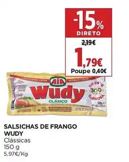 El Corte Inglés Salsichas de frango wudy clássicas promoção
