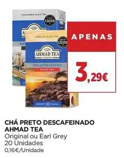 El Corte Inglés chá preto descafeinado ahmad tea promoção