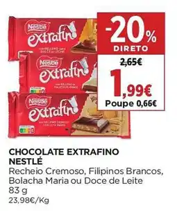 El Corte Inglés Chocolate extrafino nestlé promoção