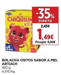 El Corte Inglés Bolacha ositos sabor a mel artiach promoção