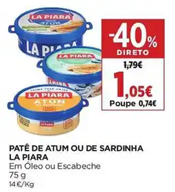 El Corte Inglés Patê de atum ou de sardinha la piara promoção