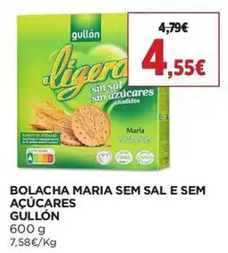 El Corte Inglés Bolacha maria sem sal e sem açúcares gullón promoção