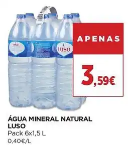 El Corte Inglés Água mineral natural luso promoção