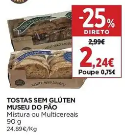 El Corte Inglés Tostas sem glúten museu do pão promoção