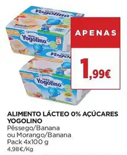 El Corte Inglés Yogolino Pêssego/Banana ou Morango/Banana promoção