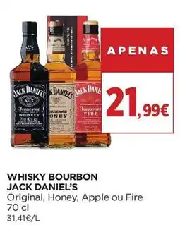 El Corte Inglés whisky bourbon jack daniel's original, honey, apple ou fire promoção
