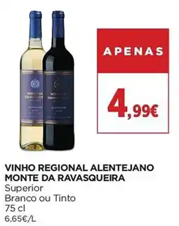 El Corte Inglés vinho regional alentejano monte da ravasqueira superior branco ou tinto promoção