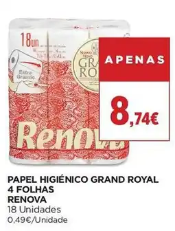 El Corte Inglés Papel higiênico grand royal renova promoção