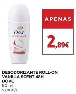 El Corte Inglés Dove desodorante roll-on vanilla scent 48h promoção