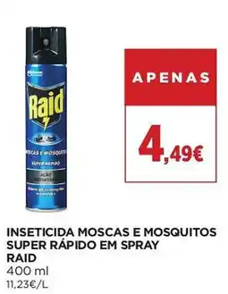 El Corte Inglés inseticida moscas e mosquitos super rapido em spray raid promoção