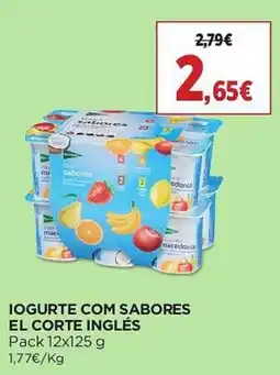El Corte Inglés Iogurte com sabores promoção