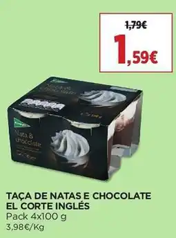 El Corte Inglés Taça de natas e chocolate el corte inglés promoção