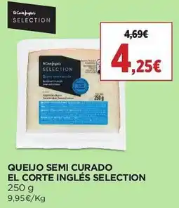 El Corte Inglés queijo semi curado el corte inglés selection promoção
