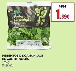 El Corte Inglés Rebentos de canónigos el corte inglés promoção