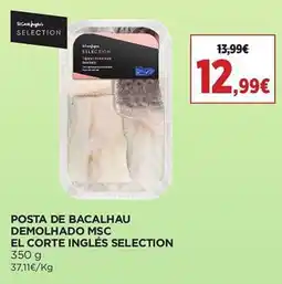 El Corte Inglés posta de bacalhau demolhado msc el corte inglés selection promoção