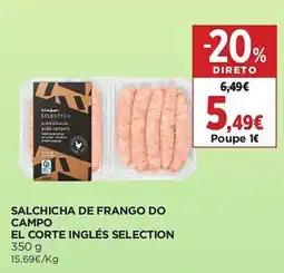 El Corte Inglés Salchicha de frango do campo el corte inglés selection promoção