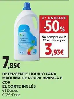 El Corte Inglés Detergente líquido para máquina de roupa branca e cor el corte inglés promoção