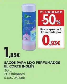 El Corte Inglés Bolsas para lixo perfumadas promoção