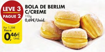 Pingo Doce Bola de Berlim C/Creme 110g promoção