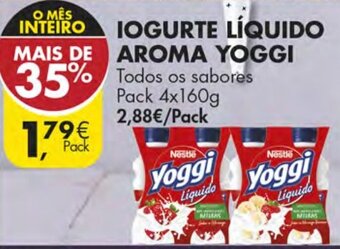 Pingo Doce Iogurte Líquido Aroma Yoggi 4 x160g promoção