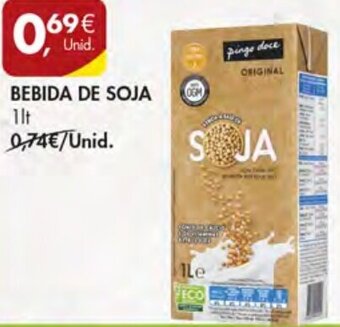 Pingo Doce Bebida de Soja 1lt promoção