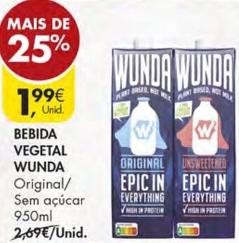 Pingo Doce Bebida Vegetal Wunda 950ml promoção