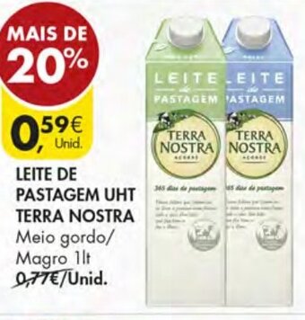 Pingo Doce Leite de Pastagem UHT Terra Nostra 1lt promoção