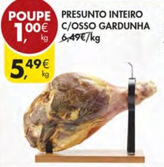Pingo Doce Presunto Inteiro C/Osso Gardunha promoção