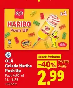 Lidl OLÁ Gelado Haribo Push Up promoção