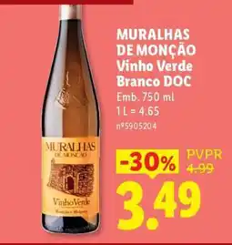 Lidl Muralhas de Monção Vinho Verde Branco DOC promoção