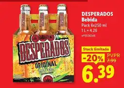 Lidl DESPERADOS Bebida promoção