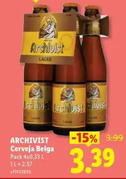 Lidl ARCHIVIST Cerveja Belga promoção