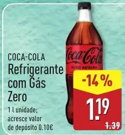 ALDI Coca-Cola Refrigerante com Gás Zero promoção