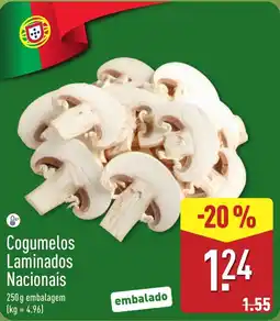ALDI Cogumelos Laminados Nacionais promoção