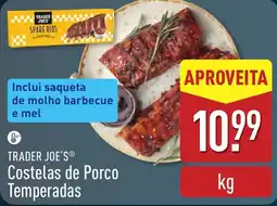 ALDI Trader Joe's costelas de porco temperadas promoção