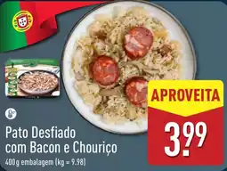 ALDI Pato Desfiado com Bacon e Chouriço promoção