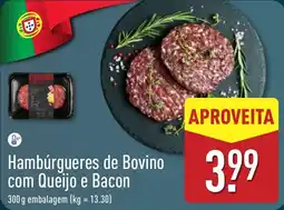 ALDI Hambúrgueres de Bovino com Queijo e Bacon promoção