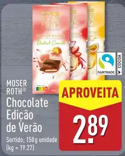 ALDI Moser roth chocolate edição de verão promoção