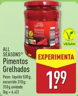 ALDI All seasons pimentos grelhados promoção
